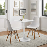 Modway Furniture Lippa 24" Square Wood Top Dining Table Default Title EEI-1122-WHI