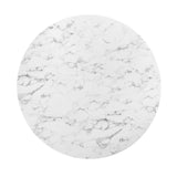 Modway Furniture Lippa 54" Round Artificial Marble Dining Table Default Title EEI-1132-WHI