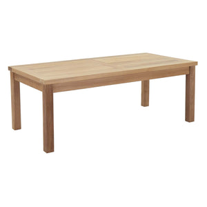 Marina Outdoor Patio Teak Rectangle Coffee Table Natural EEI-1154-NAT