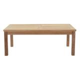 Marina Outdoor Patio Teak Rectangle Coffee Table Natural EEI-1154-NAT