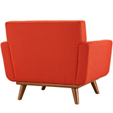 Modway Furniture Engage Upholstered Fabric Armchair Atomic Red 33 x 39.5 x 32.5