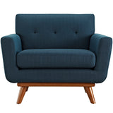 Engage Upholstered Fabric Armchair Azure EEI-1178-AZU