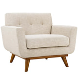 Engage Upholstered Fabric Armchair Beige EEI-1178-BEI
