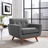 Engage Upholstered Fabric Armchair Gray EEI-1178-DOR