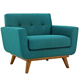 Engage Upholstered Fabric Armchair Teal EEI-1178-TEA