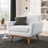 Engage Upholstered Fabric Armchair White EEI-1178-WHI