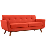 Engage Upholstered Fabric Loveseat Atomic Red EEI-1179-ATO
