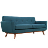 Engage Upholstered Fabric Loveseat Azure EEI-1179-AZU