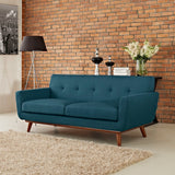 Engage Upholstered Fabric Loveseat Azure EEI-1179-AZU