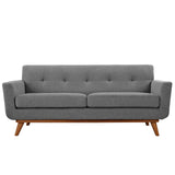 Engage Upholstered Fabric Loveseat Expectation Gray EEI-1179-GRY