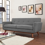 Engage Upholstered Fabric Loveseat Expectation Gray EEI-1179-GRY