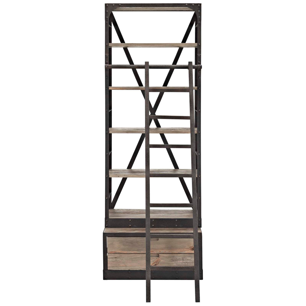 Velocity Wood Bookshelf Brown EEI-1211-BRN-SET