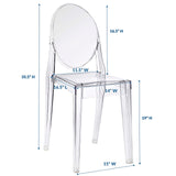 Casper Dining Side Chair Clear EEI-122-CLR