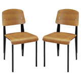 Cabin Dining Side Chair Set of 2 Walnut EEI-1262-WAL