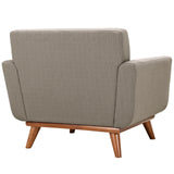 Modway Furniture Engage Armchair Wood Set of 2 Granite 40 x 33 x 32.5