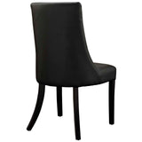 Noblesse Dining Chair Vinyl Set of 2 Black EEI-1298-BLK