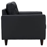 Empress Sofa and Armchairs Set of 3 Black EEI-1312-BLK