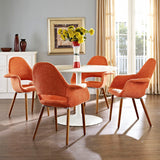 Aegis Dining Armchair Set of 4 Orange EEI-1330-ORA