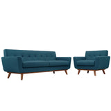 Engage Armchair and Sofa Set of 2 Azure EEI-1344-AZU