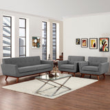 Engage Armchairs and Sofa Set of 3 Expectation Gray EEI-1345-GRY