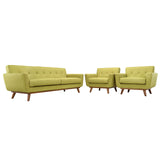 Engage Armchairs and Sofa Set of 3 Wheatgrass EEI-1345-WHE