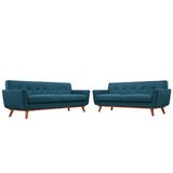 Engage Loveseat and Sofa Set of 2 Azure EEI-1348-AZU
