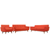 Engage Sofa Loveseat and Armchair Set of 3 Atomic Red EEI-1349-ATO