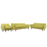 Engage Sofa Loveseat and Armchair Set of 3 Wheatgrass EEI-1349-WHE