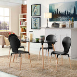 Path Dining Chair Set of 4 Black EEI-1369-BLK