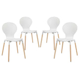 Path Dining Chair Set of 4 White EEI-1369-WHI