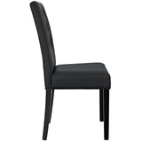 Confer Dining Vinyl Side Chair Black EEI-1382-BLK