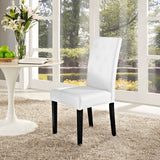 Confer Dining Vinyl Side Chair White EEI-1382-WHI