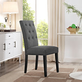 Confer Dining Fabric Side Chair Gray EEI-1383-GRY