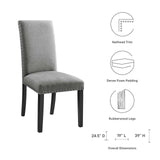 Modway Furniture Parcel Dining Upholstered Fabric Side Chair 0423 Light Gray EEI-1384-LGR