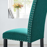 Modway Furniture Parcel Dining Upholstered Fabric Side Chair 0423 Teal EEI-1384-TEA