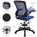 Veer Drafting Chair Blue EEI-1423-BLU