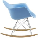 Rocker Plastic Lounge Chair Blue EEI-147-BLU