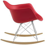 Rocker Plastic Lounge Chair Red EEI-147-RED