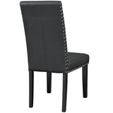 Parcel Dining Faux Leather Side Chair Black EEI-1491-BLK