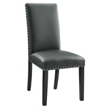 Modway Furniture Parcel Dining Faux Leather Side Chair 0423 Gray EEI-1491-GRY