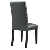 Modway Furniture Parcel Dining Faux Leather Side Chair 0423 Gray EEI-1491-GRY