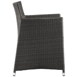 Junction Dining Outdoor Patio Armchair Brown White EEI-1505-BRN-WHI