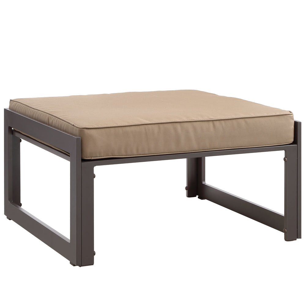 Fortuna Outdoor Patio Ottoman Brown Mocha EEI-1521-BRN-MOC