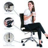 Jive Armless Mid Back Office Chair Black EEI-1525-BLK