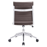 Jive Armless Mid Back Office Chair Brown EEI-1525-BRN