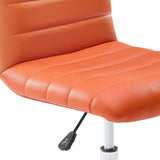 Ripple Armless Mid Back Vinyl Office Chair Orange EEI-1532-ORA