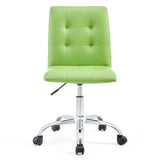 Prim Armless Mid Back Office Chair Bright Green EEI-1533-BGR