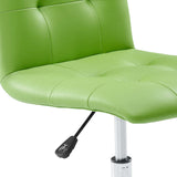 Prim Armless Mid Back Office Chair Bright Green EEI-1533-BGR