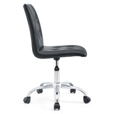 Prim Armless Mid Back Office Chair Black EEI-1533-BLK