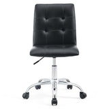 Prim Armless Mid Back Office Chair Black EEI-1533-BLK